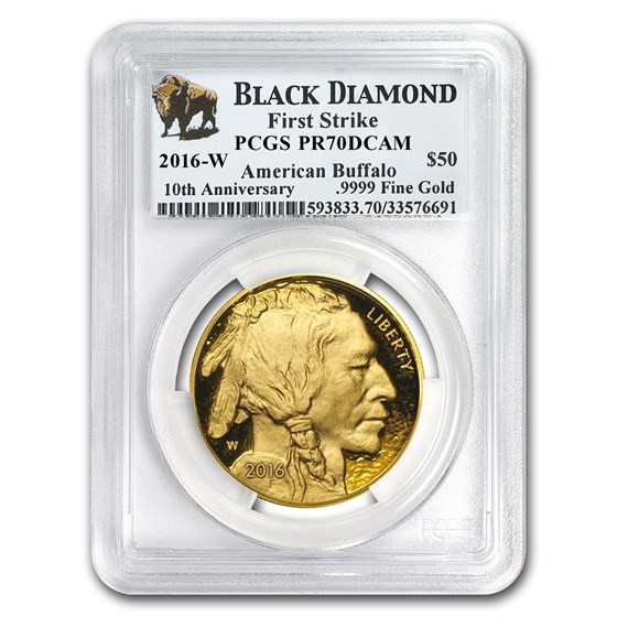 2016-W 1 oz Proof Gold Buffalo PR-70 PCGS (FS, Black Diamond) 2016-W 1 oz Proof Gold Buffalo PR-70 PCGS (FS, Black Diamond)